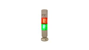 LED Signal Tower Red / Green 72dBA 165mm 110mA 24V IP54 Wire Lead